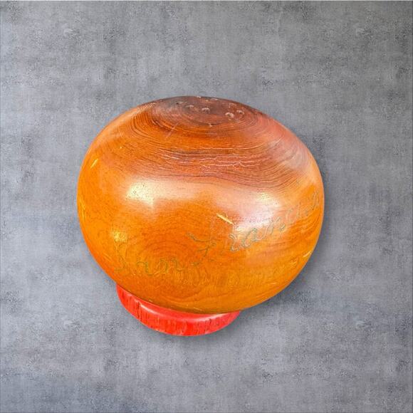 Vintage California Redwood Souvenir Salt & Pepper Balls Mushroom Shape - Picture 4 of 8